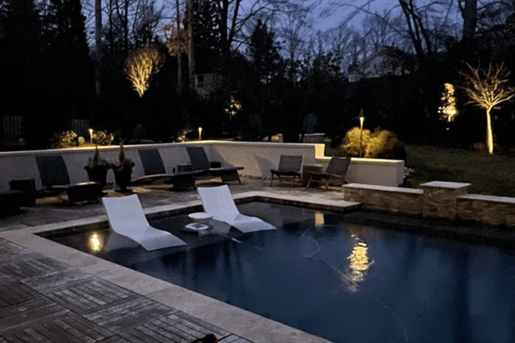outdoor lighting for pool area